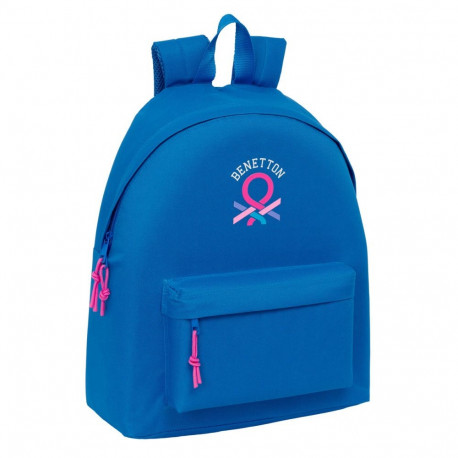 School Bag Benetton Azulina Blue 33 x 42 x 15 cm