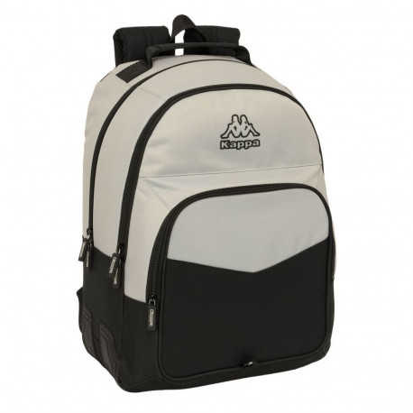 School Bag Kappa Grey Black Grey 32 x 42 x 15 cm