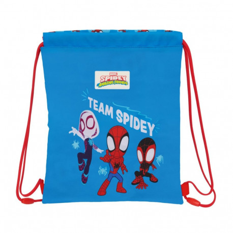 Backpack with Strings Spider-Man Blue Red 26 x 34 x 1 cm