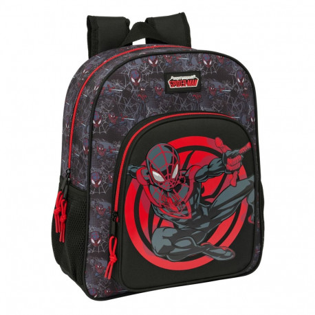 School Bag Spider-Man Black 32 x 38 x 12 cm