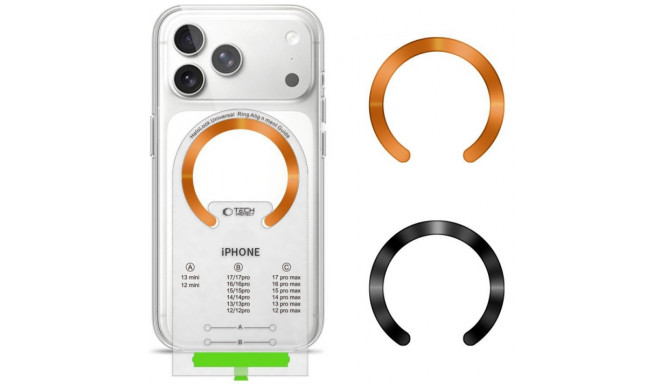 Tech-Protect MagSafe Ring MMP-210 2pcs, black/orange