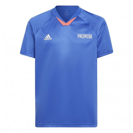 Child's Short Sleeve T-Shirt Adidas Predator Indigo - 9-10 Years