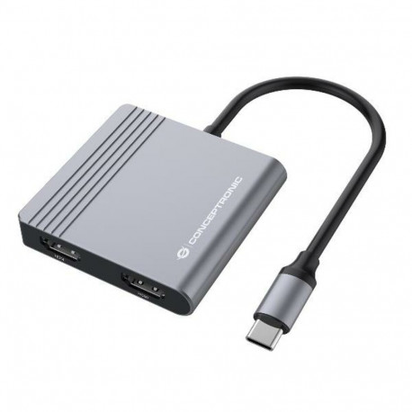 USB Hub Conceptronic DONN13G Grey 100 W