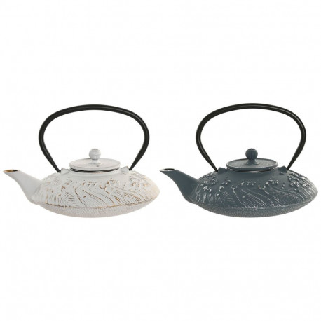 Teekann Home ESPRIT Sinine Valge Roostevaba teras Raud 800 ml (2 Ühikut)