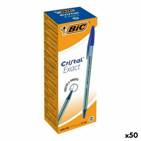 Biro pastapliiatsite komplekt Bic CRISTAL EXACT Sinine 0,28 mm 20 Tükid, osad (50 Ühikut)