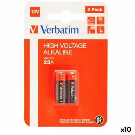 Batteries Verbatim 12 V LR23A (2 Pieces) (10 Units)