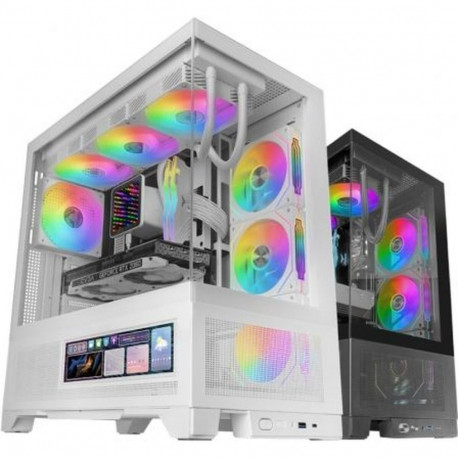 ATX Semi-tower Korpus Mars Gaming MCLCDXW Valge
