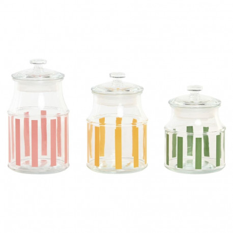 3 Tubs Home ESPRIT Multicolour Stripes Modern 1 L 1,2 L 3 Pieces