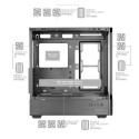 ATX Semi-tower Box Mars Gaming MCLCDPRO Black