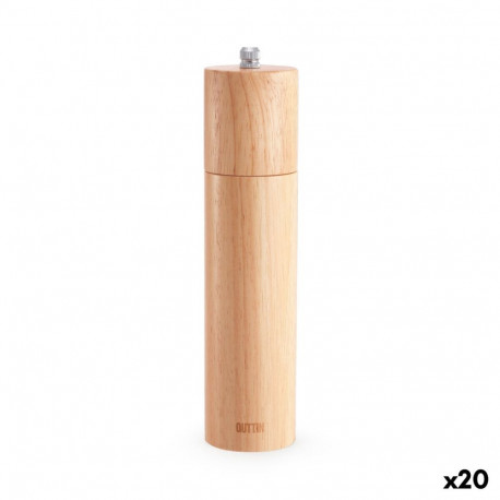 Pepper Mill Quttin Wood 5 x 5 x 20,5 cm (20 Units)