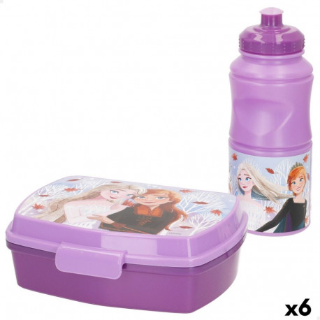Lõunasöögikarp koos tarvikutega Frozen 380 ml 17 x 5,5 x 13,5 cm (6 Ühikut)