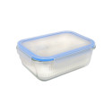 Lunch box Quttin Blue Transparent Rectangular 1,3 L (6 Units)