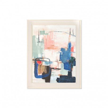 Canvas Home ESPRIT Blue White Abstract Urban 114 X 6 X 143,5 CM