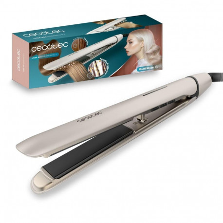 Cecotec Hair Straightener Lisse 880 HidraProtect Tourmaline 48W Pro Ionizer Keratin Champagne