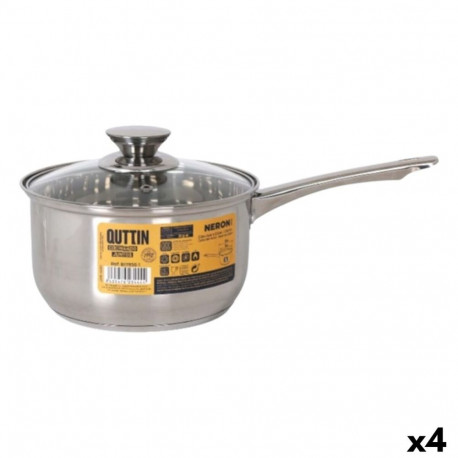 Saucepan with Lid Quttin New neron Steel Ø 18 cm 3 L 35 x 19,5 x 10,5 cm (4 Units)