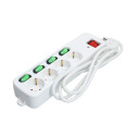 4-socket plugboard without power switch TM Electron TMUAD554 White 3680 W (1,5 m)