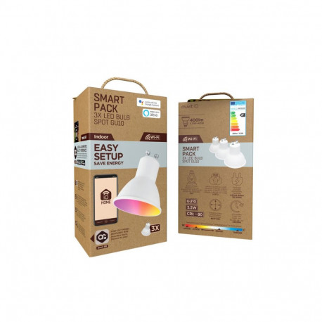 Smart Elektripirn Muvit iO Pack 3 5,5 W GU10 400 lm Wi-Fi LED 2700 K 6500 K