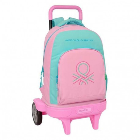 School Rucksack with Wheels Benetton Dolce Multicolour 33 x 45 x 22 cm