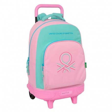 School Rucksack with Wheels Benetton Dolce Multicolour 33 x 45 x 22 cm