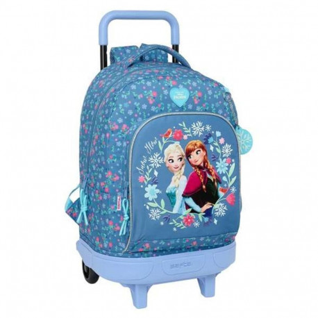 School Rucksack with Wheels Frozen Blue 33 x 45 x 22 cm