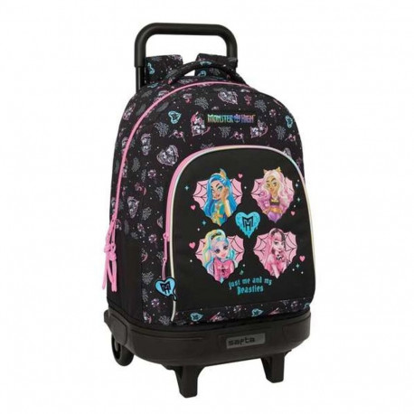 School Bag Monster High Black 33 x 45 x 22 cm