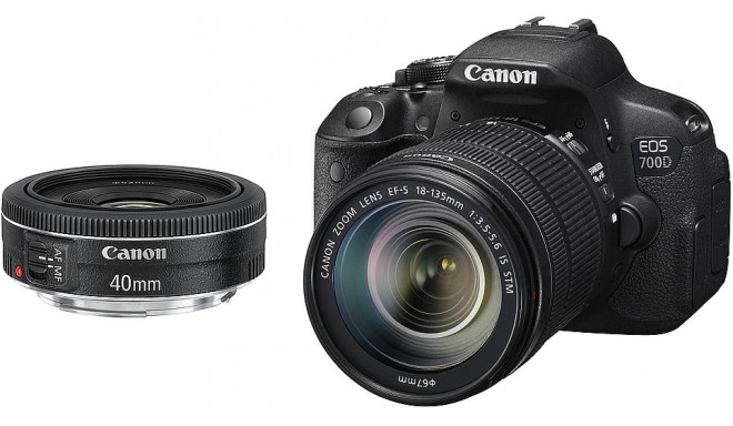 Canon EOS 700D + 18-135mm STM + 40mm STM Kit