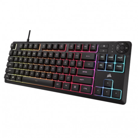 Klaviatuur Corsair K55 CORE TKL Must Hispaaniakeelne Qwerty