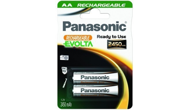 Panasonic Evolta rechargeable battery AA 2450mAh P-6E/2B