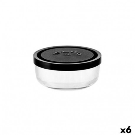 Katlakivi eraldamise kassett Borgonovo Igloo lines Must Läbipaistev Klaas 2,2 L (6 Ühikut)