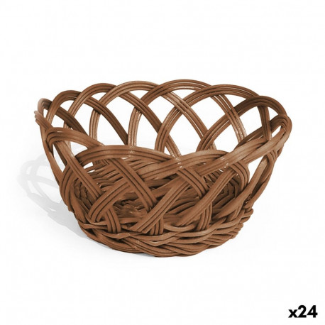 Leivakorv My Bar RATTAN polüpropüleen Ümmargune 24 x 8 cm (24 Ühikut)