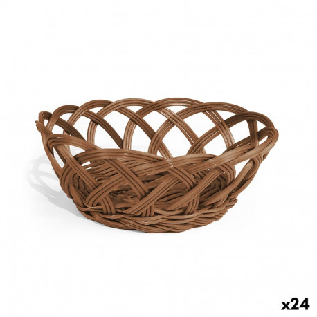 Leivakorv My Bar RATTAN polüpropüleen ovaalne 18 x 13 x 7 cm (24 Ühikut)