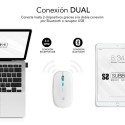 Wireless Bluetooth Mouse Subblim SUBMO-LDFLAT2 White 1600 dpi