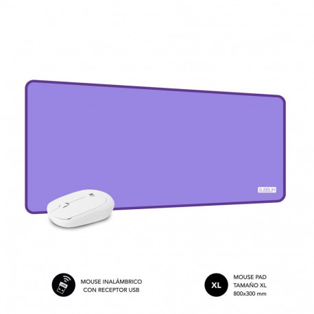 Gaming Mouse and Mat Subblim SUBMP-03HP002 Purple