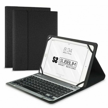 Case for Tablet and Keyboard Subblim SUB-KT2-BT0001 Black Grey Spanish Qwerty