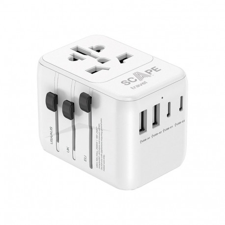 Pistikuadapter Scape Travel 621UC Plastmass