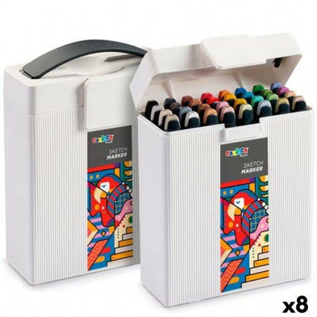 Set of Felt Tip Pens Carioca PLUS SKETCH MARKER Multicolour 32 Pieces (8 Units)
