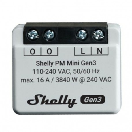 Nutipistik Shelly MINI 1PM GEN3 Bluetooth Wi-Fi Bluetooth 4.2