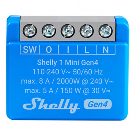Nutipistik Shelly S4SW-001X8EUU Bluetooth Wi-Fi Bluetooth 5.0