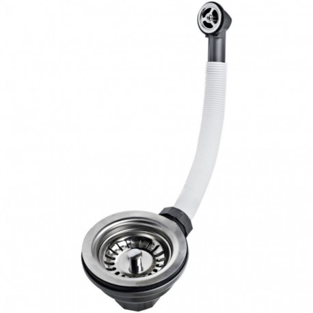 Paindliku ülevooluga valamuklapp Teka 61001302 Hõbe Roostevaba teras