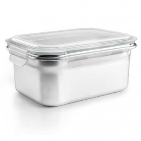Lunch box Ibili 669316 Grey Stainless steel Rectangular 1,6 L