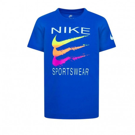 Laste Lühikeste varrukatega T-särk Nike Sportswear Swoosh Sinine