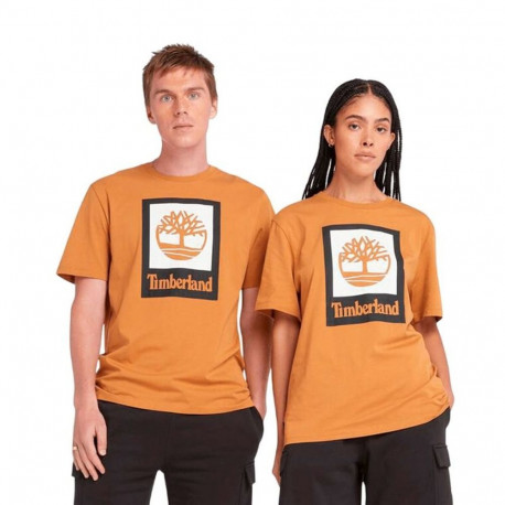 Lühikeste varrukatega T-särk, meeste Timberland Stack Logo Colored Short Sleeve Oranž - XL