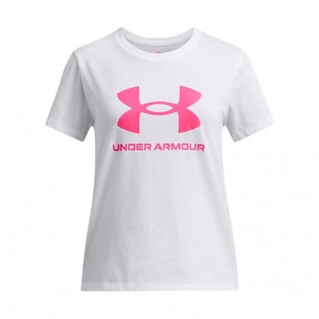 Child's Short Sleeve T-Shirt Under Armour Big Logo White