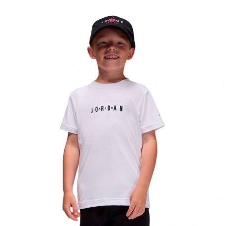 Laste Lühikeste varrukatega T-särk Jordan Mj Wordmark Emb Crew Valge