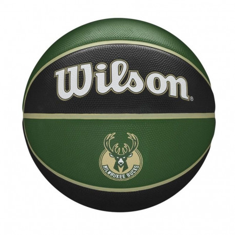 Basketball Ball Wilson NBA Team Tribute Milwakee 7 Green Natural rubber (Size 7)