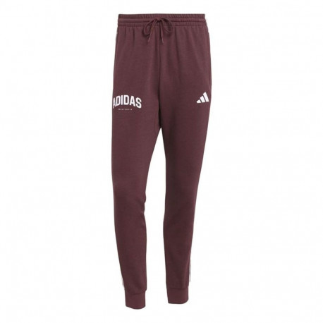 Long Sports Trousers Adidas 3 Bandas Burgundy Men - L