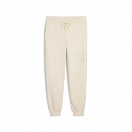 Long Sports Trousers Puma Maximal Metallic Com Beige Lady - M