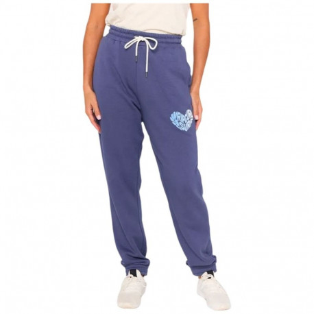 Long Sports Trousers Rip Curl Heart Fleece Trackpant Blue Lady - L