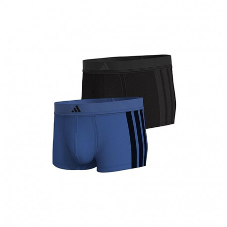 Meeste bokserid Adidas Trunk Low Rise 3 Stripes Sinine 2 Tükid, osad