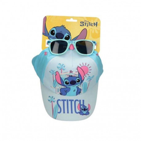 Set of cap and sunglasses Stitch Blue